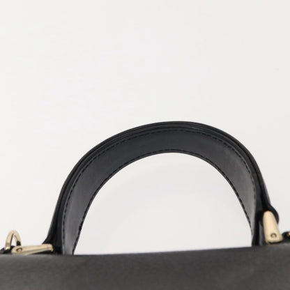 Burberry Vintage Handbag Leather, BLACK, LEATHER, Handbag