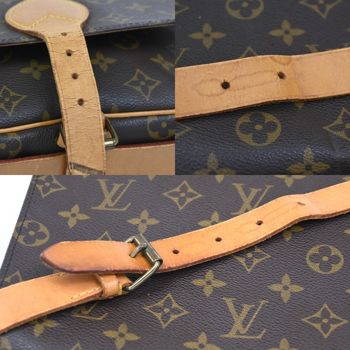 Louis Vuitton Cartouchiere Handbag Monogram Canvas, BROWN, CANVAS, Shoulder bag