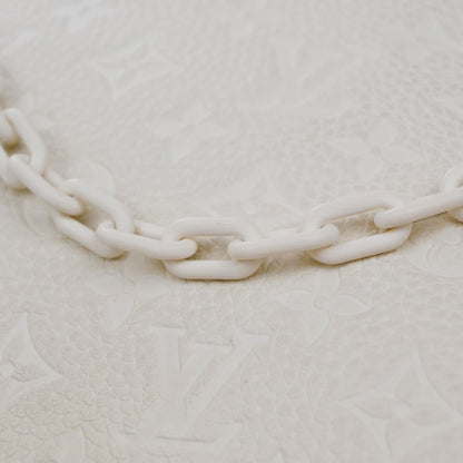 Louis Vuitton Pochette A4 Monogram Taurillon Leather, WHITE, LEATHER, Clutche & pouche