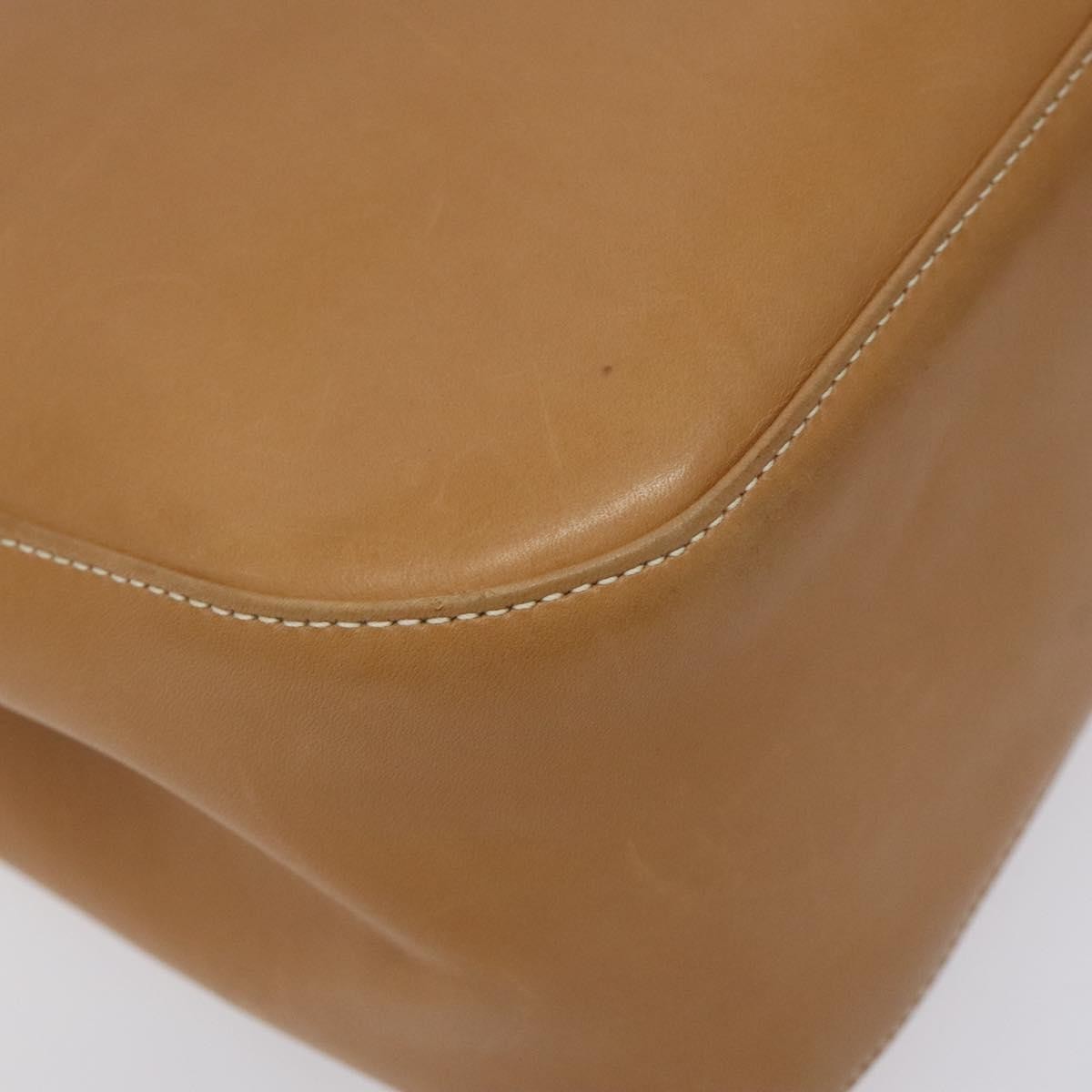 Salvatore Ferragamo Gancini Shoulder Bag Suede, Brown, Leather, Shoulder Bag