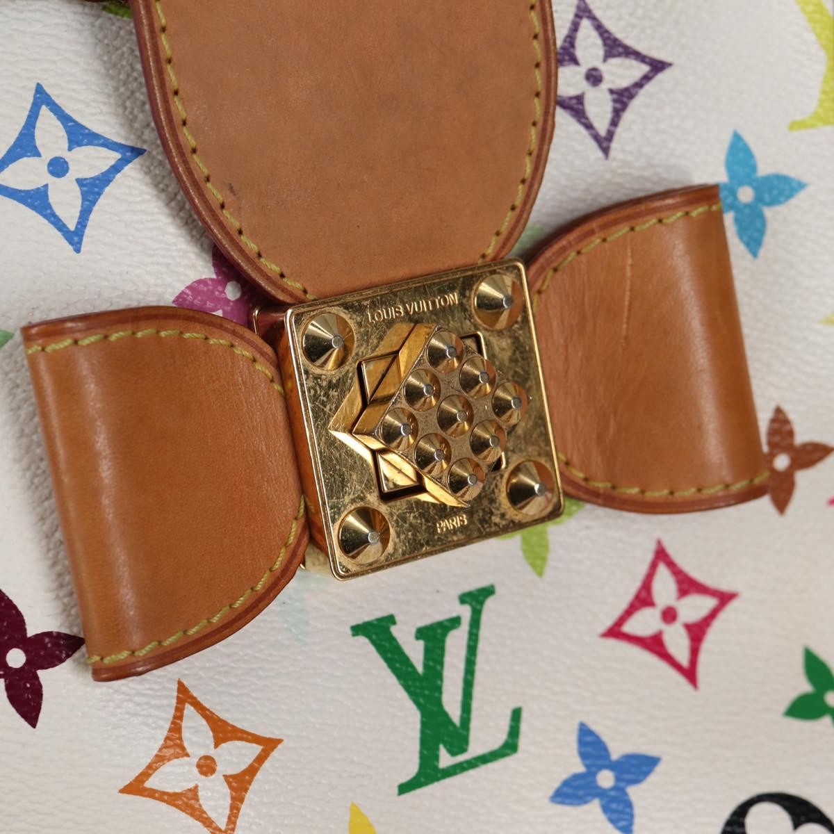 Louis Vuitton Annie Handbag Monogram Multicolor, WHITE, CANVAS, Tote bag