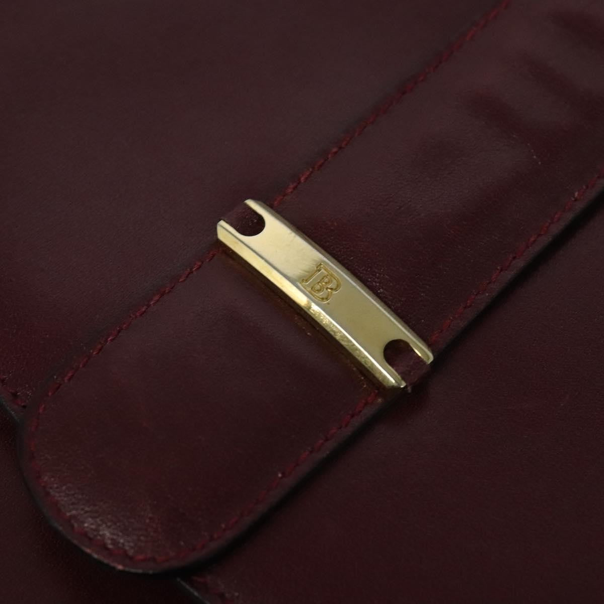 Bally Vintage Shoulder Bag Leather, BURGUNDY, LEATHER, Shoulder bag