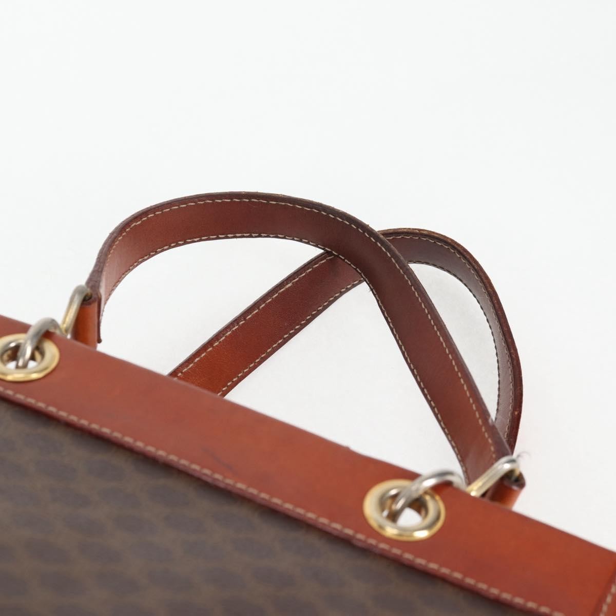 Celine Vintage Macadam Shoulder Bag Leather, BROWN, LEATHER, Shoulder bag