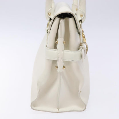 Salvatore Ferragamo Virna Satchel Leather, WHITE, LEATHER, Handbag