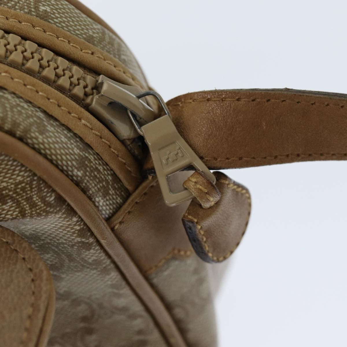 Celine Macadam Shoulder Bag PVC Leather, BEIGE, CANVAS, Shoulder bag