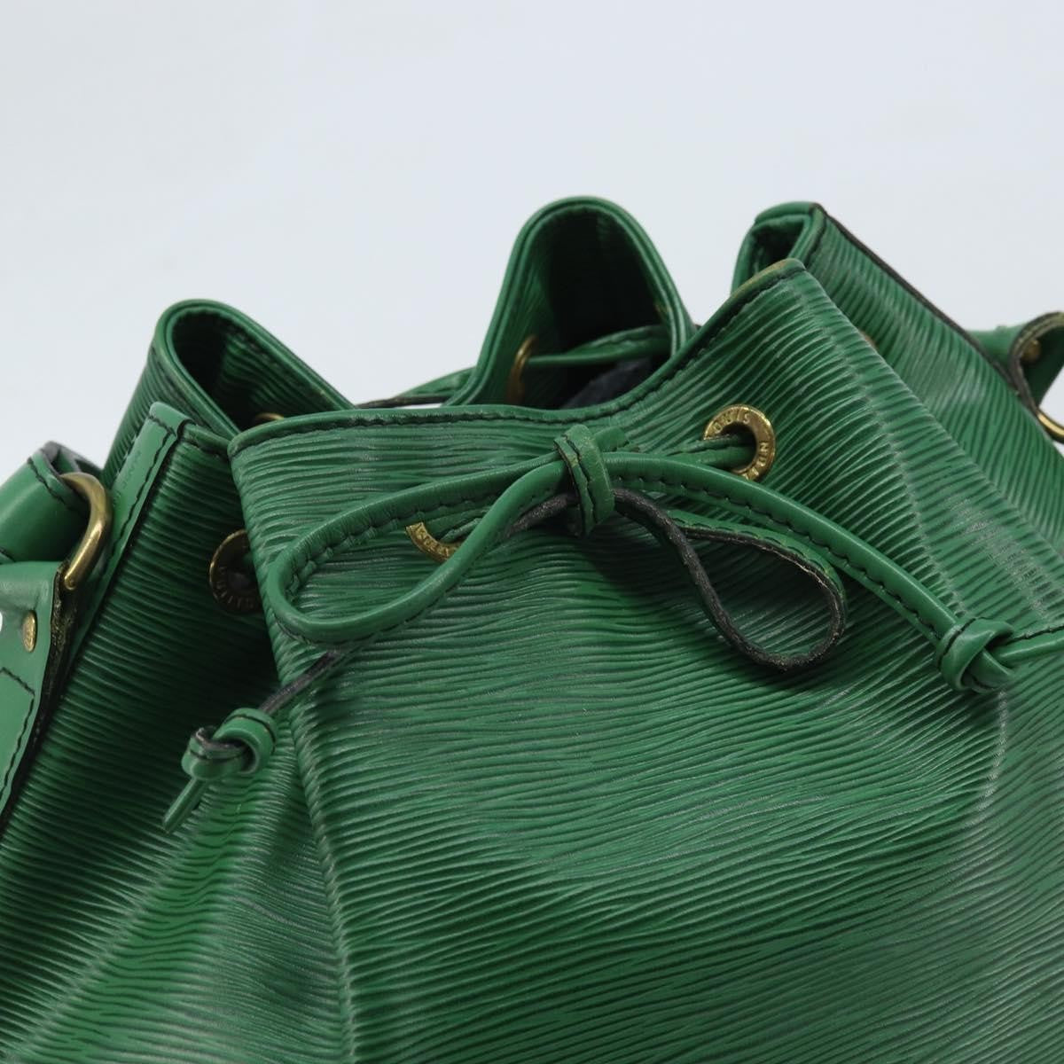 Louis Vuitton Petit Noe Handbag Epi Leather, Green, Leather, Shoulder Bag