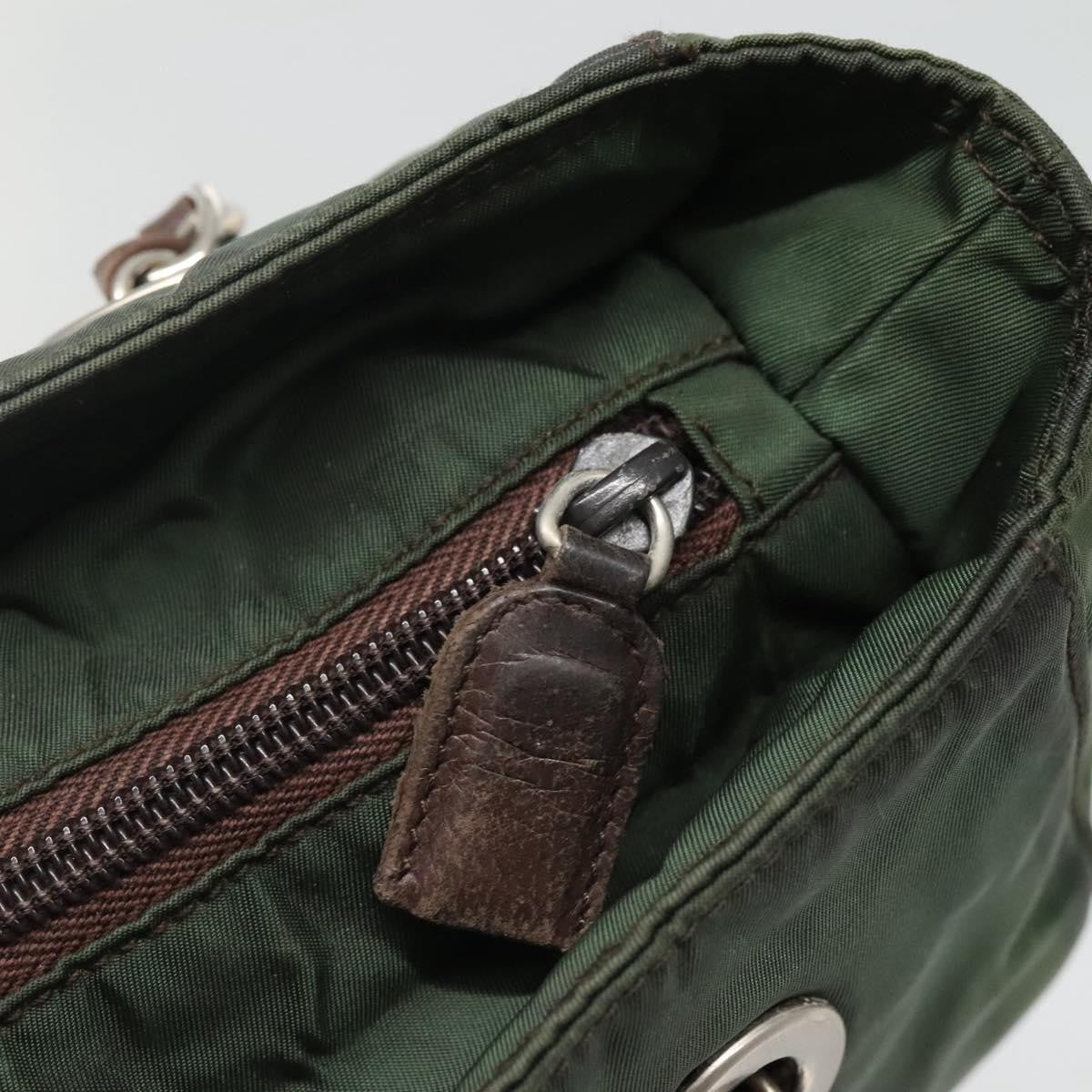 Prada Vintage Chain Tote Tessuto, GREEN, NYLON, Tote bag