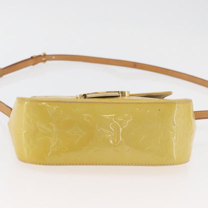 Louis Vuitton Bellflower Handbag Monogram Vernis, Yellow, Patent Leather, Shoulder Bag