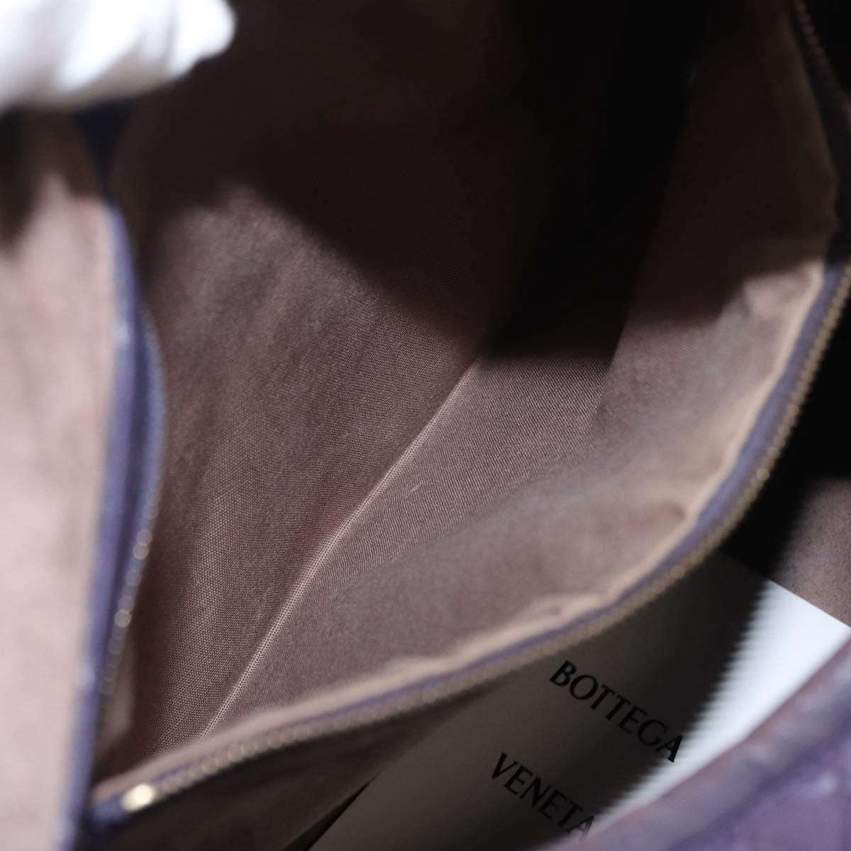 Bottega Veneta Veneta Hobo Pleated Intrecciato Nappa, PURPLE, LEATHER, Shoulder bag