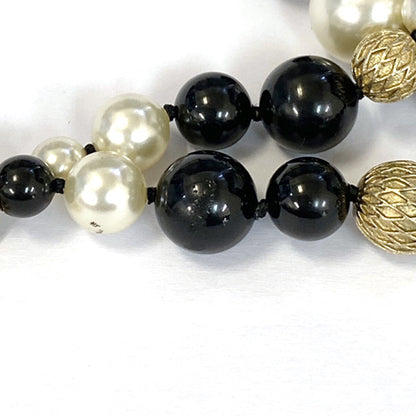 Chanel CC Logo Chain Pendant Necklace Imitation Pearl Imitation pearl with Gold-Plated and Beads, GOLD, GOLD_PLATED, Necklace