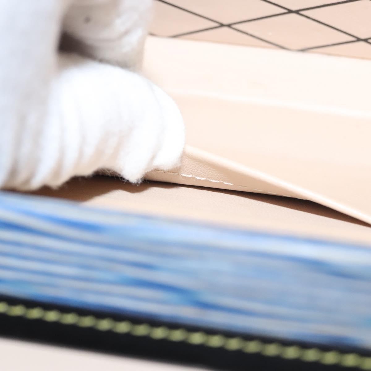 Louis Vuitton Petite Malle Handbag Epi Leather, BLUE, LEATHER, Handbag