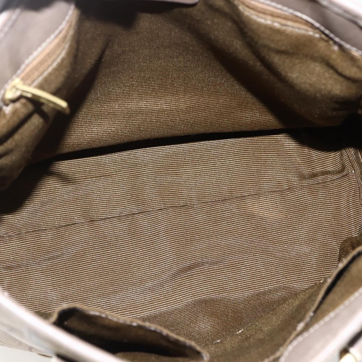 Salvatore Ferragamo Gancini handbag Canvas, BEIGE, CANVAS, Handbag