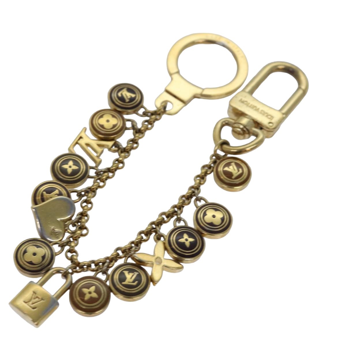 Louis Vuitton Pastilles Cles Bag Charm and Key Holder Metal and Enamel, GOLD, METAL, Charms and Keychains