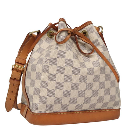 Louis Vuitton Noe Shoulder bag Damier azur, WHITE, CANVAS, Shoulder bag