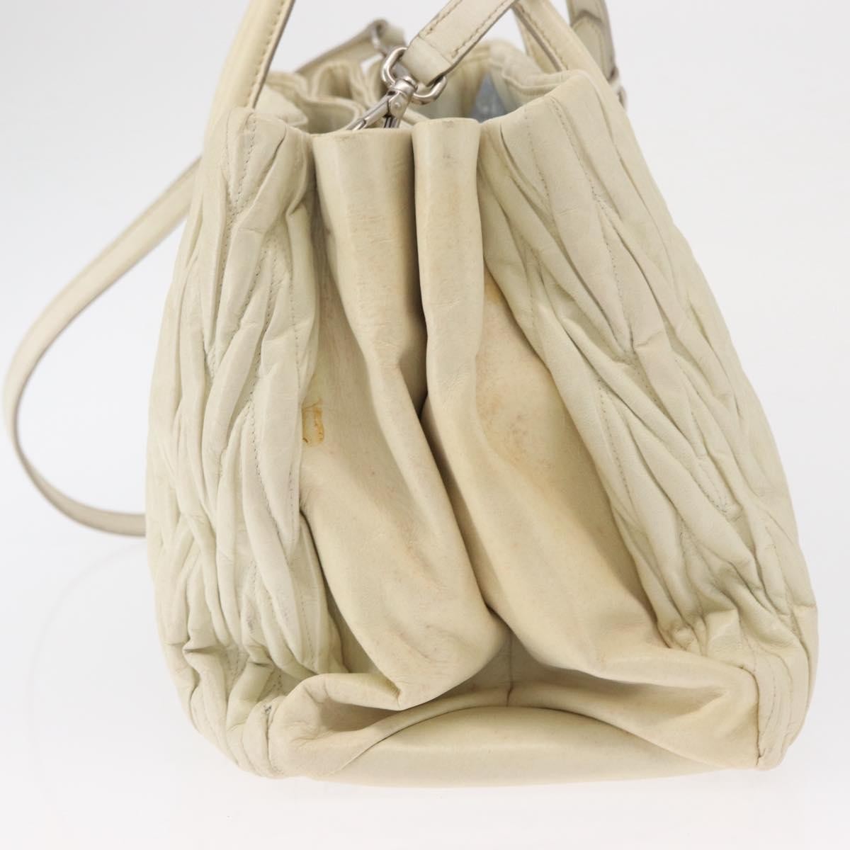 Miu Miu Vintage Tote bag Leather, BEIGE, LEATHER, Tote bag
