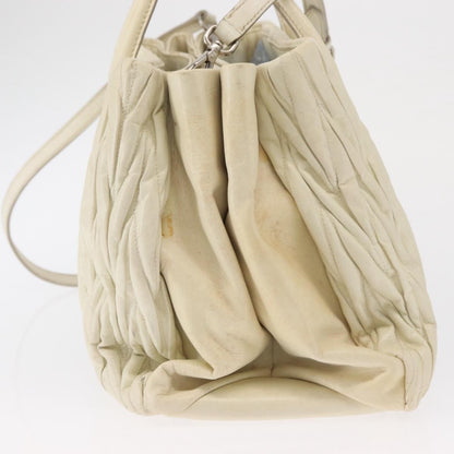 Miu Miu Vintage Tote bag Leather, BEIGE, LEATHER, Tote bag