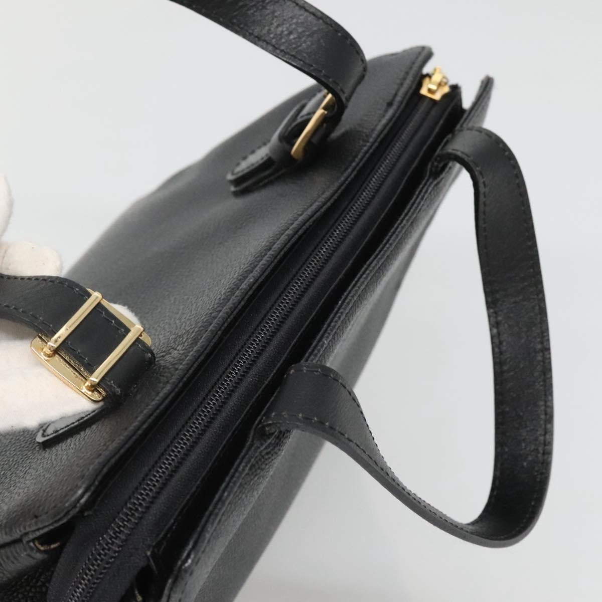 Burberry Vintage Handbag Leather, BLACK, LEATHER, Handbag