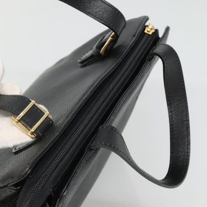 Burberry Vintage Handbag Leather, BLACK, LEATHER, Handbag