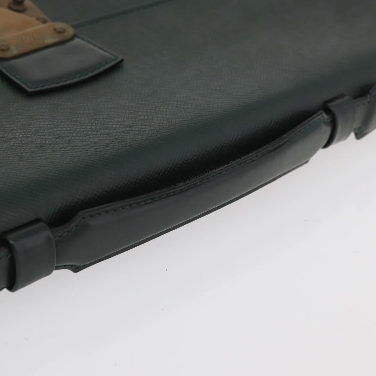 Louis Vuitton Serviette Kourad Briefcase Taiga Leather, Green, Leather, Handbag