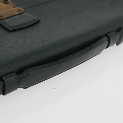 Louis Vuitton Serviette Kourad Briefcase Taiga Leather, Green, Leather, Handbag