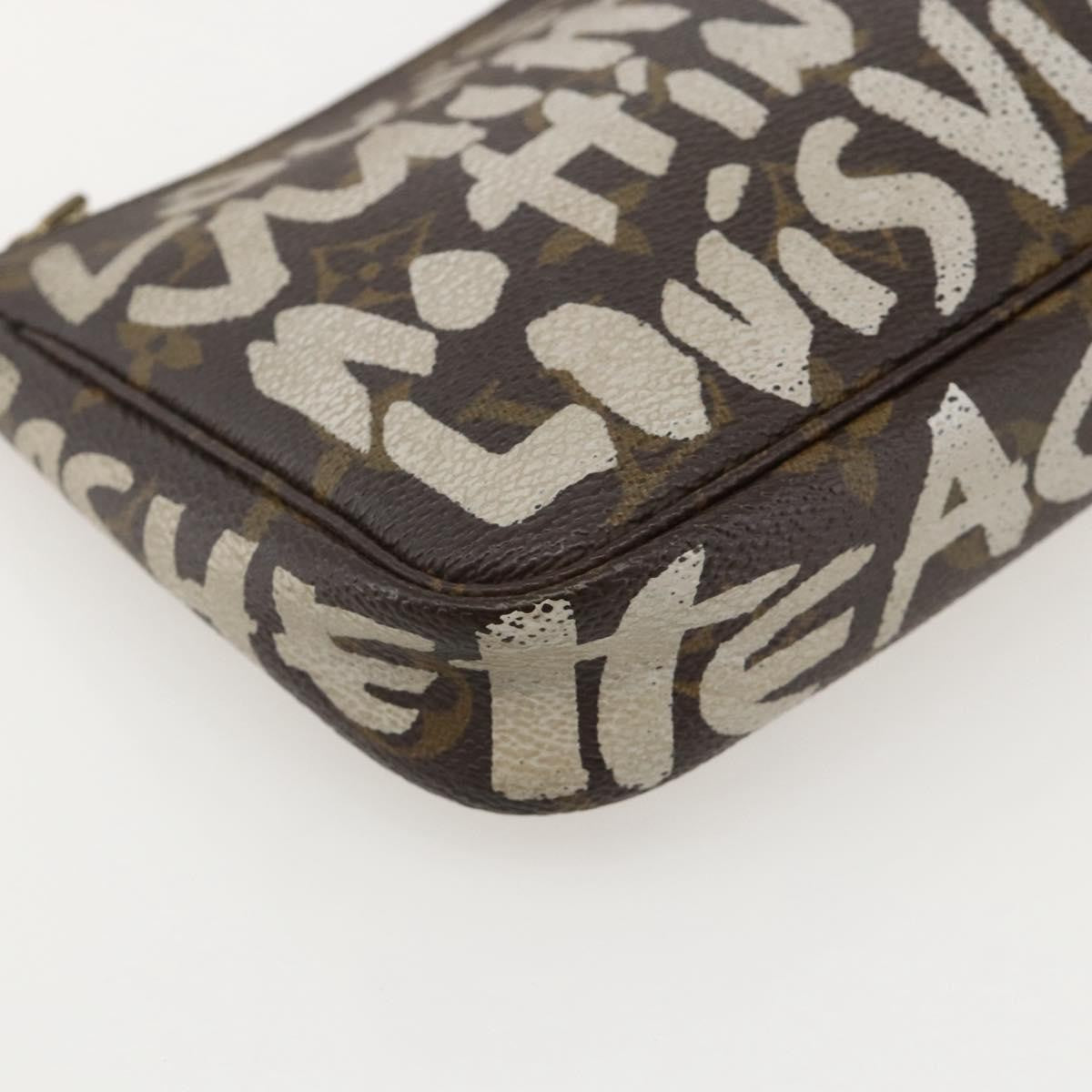 Louis Vuitton Pochette Accessoires Limited Edition Monogram Graffiti, Brown, Canvas, Clutch