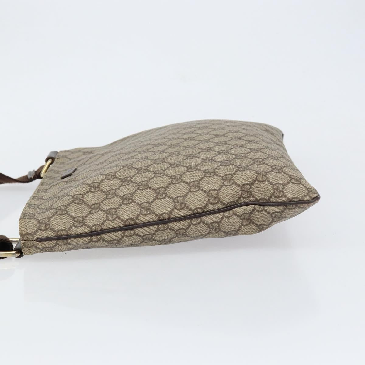 Gucci Flat Messenger Bag GG Canvas, BEIGE, CANVAS, Shoulder bag