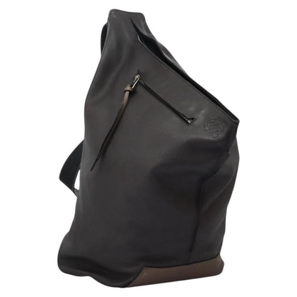 Loewe Anton Sling Bag Leather, Gray, Leather, Backpack