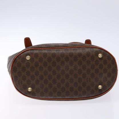 Celine Vintage Macadam Shopper Tote Coated Canvas, BROWN, CANVAS, Tote bag