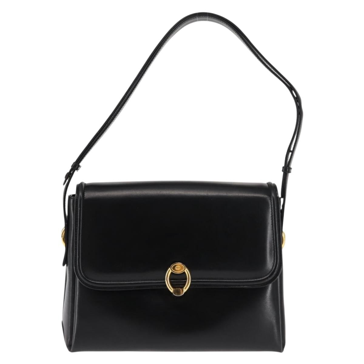 Gucci Vintage Shoulder Bag Leather, BLACK, LEATHER, Shoulder bag