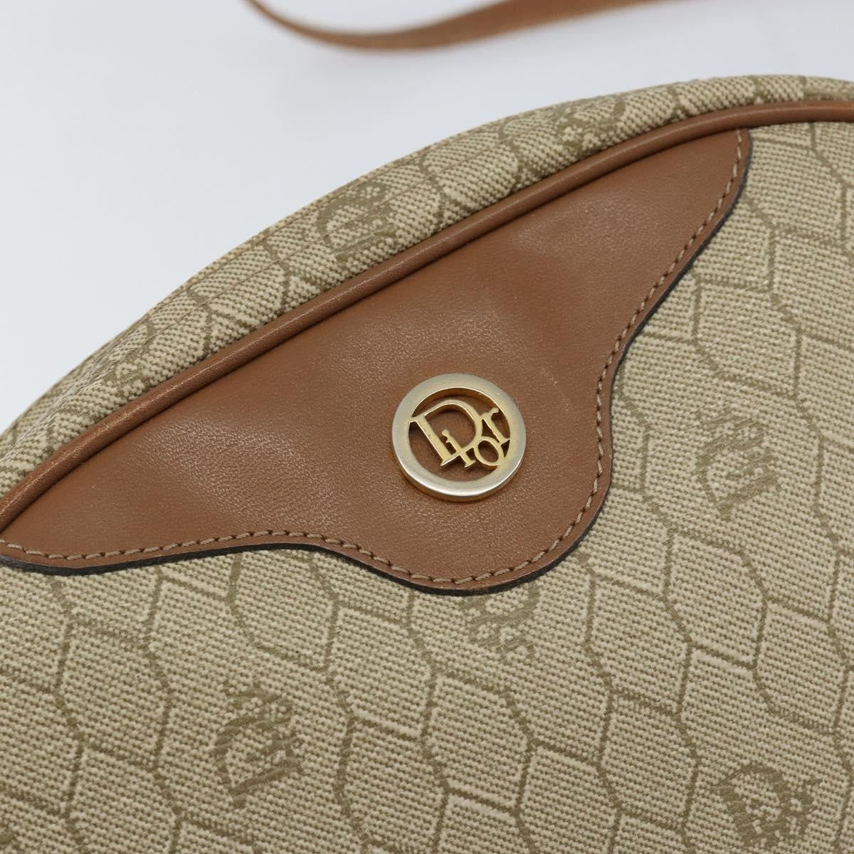 Christian Dior Vintage Honeycomb Shoulder Bag Canvas, BEIGE, CANVAS, Shoulder bag