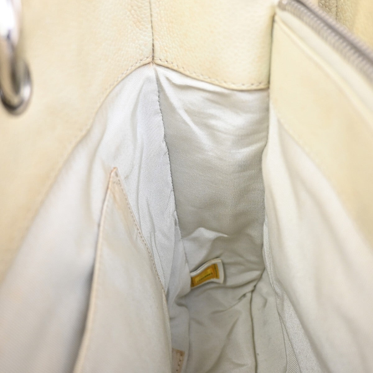 Chanel Grand Shopping Tote Quilted Calfskin, BEIGE, CALFSKIN, Shoulder bag