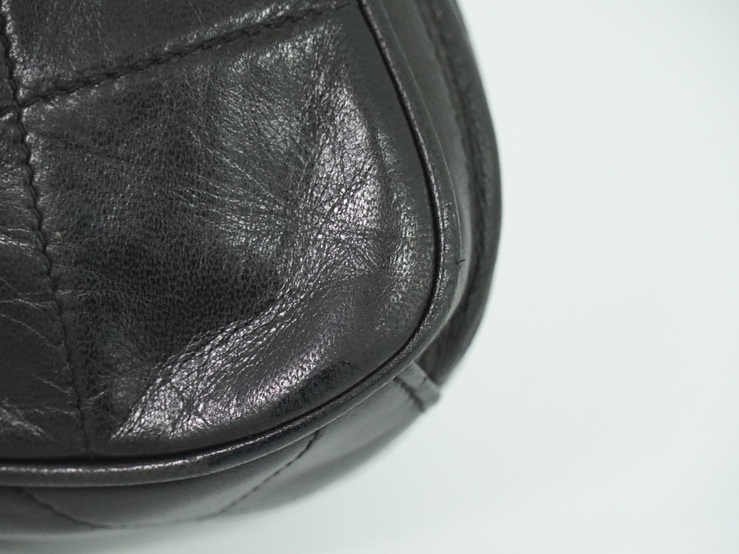 Chanel Vintage Diamond CC Tassel Clutch Quilted Lambskin, BLACK, LEATHER, Clutche & pouche