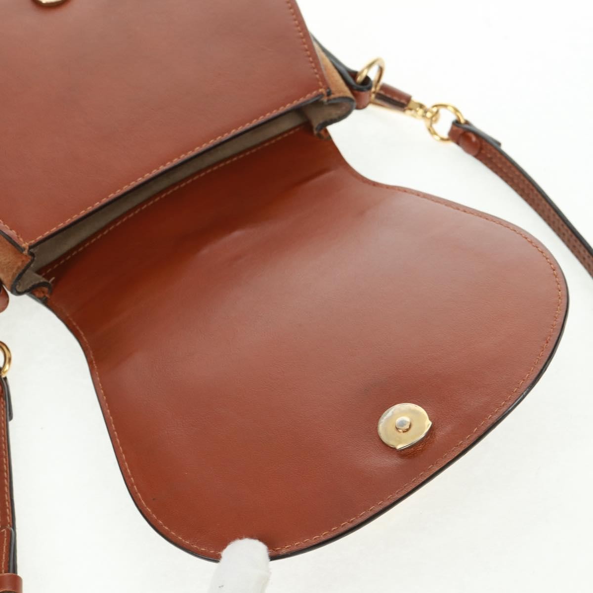 Chloe Nile Crossbody Bag Leather, BROWN, LEATHER, Handbag