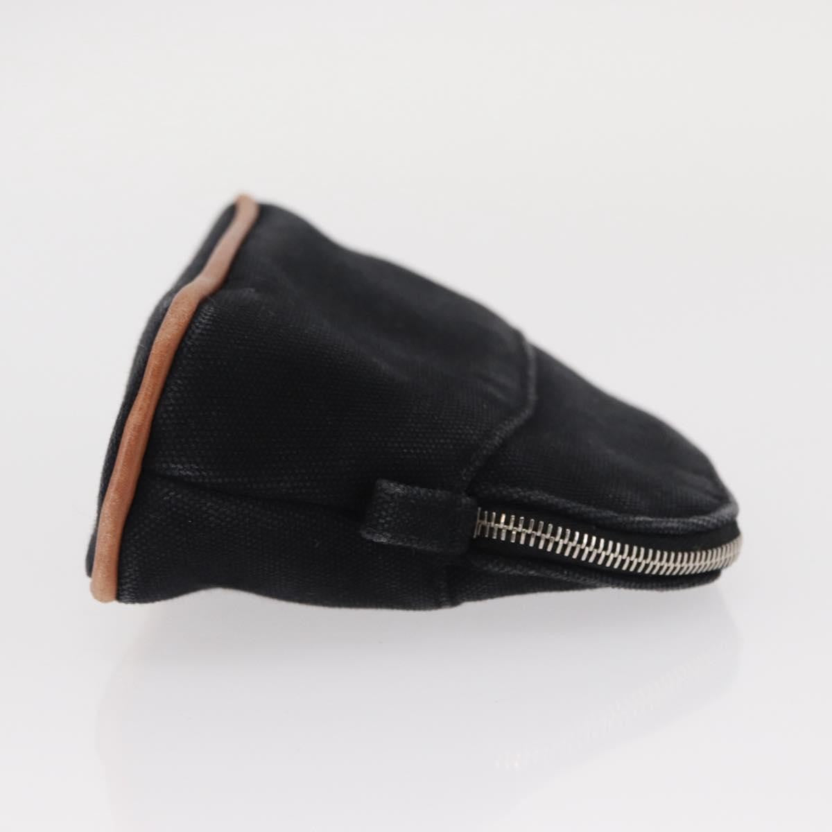 Hermes Bolide Travel Pouch Canvas, BLACK, CANVAS, Clutche & pouche