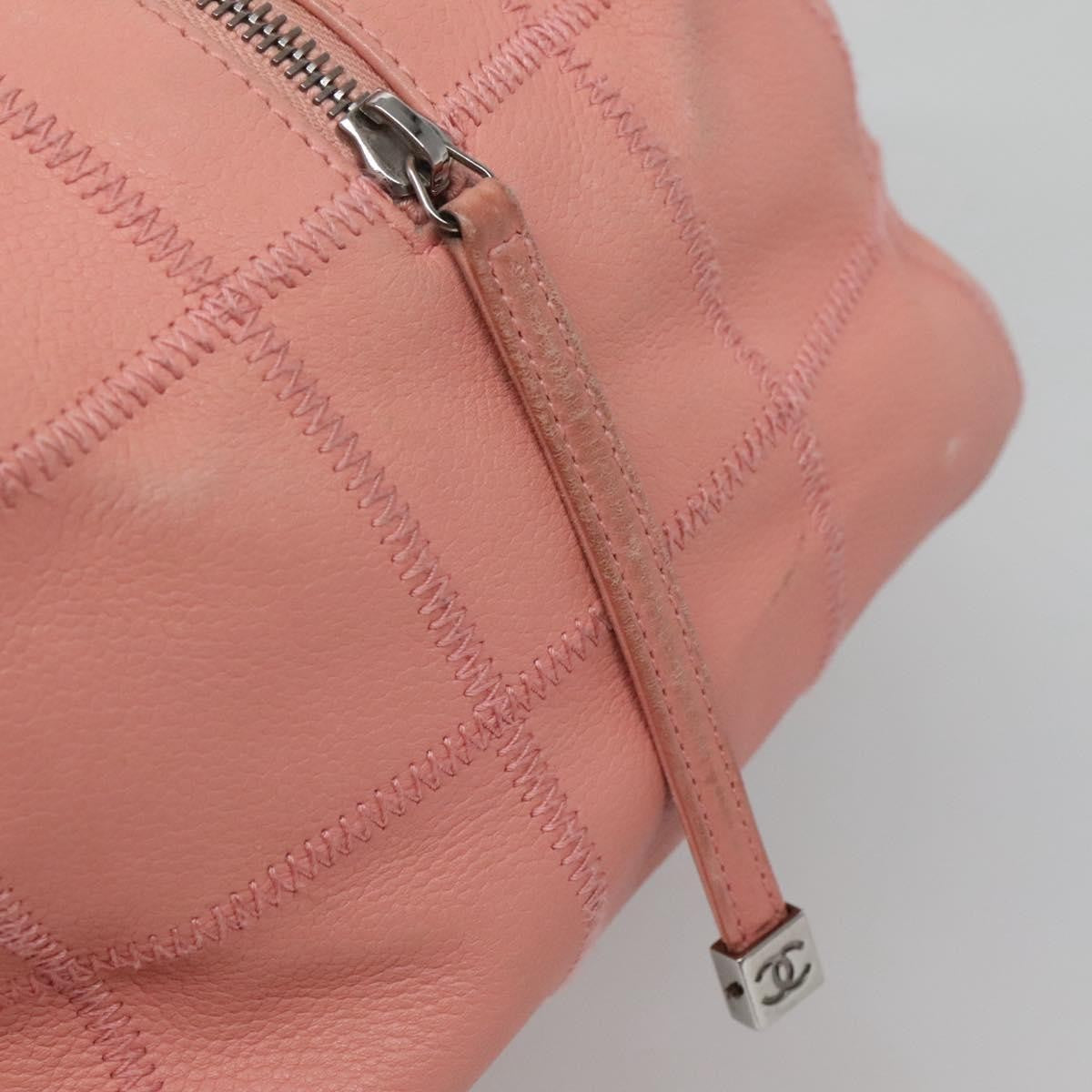 Chanel Chocolate Bar CC Bowler Bag Caviar skin, PINK, LEATHER, Handbag