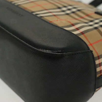 Burberry Nova Handbag Check Pattern, BEIGE, CANVAS, Handbag