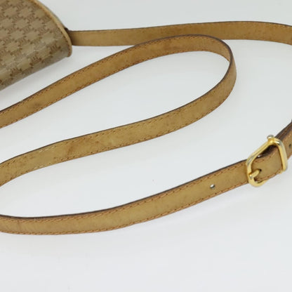 Celine Vintage Macadam Shoulder Bag Macadam Canva  Vinyl, BEIGE, PVC, Shoulder bag