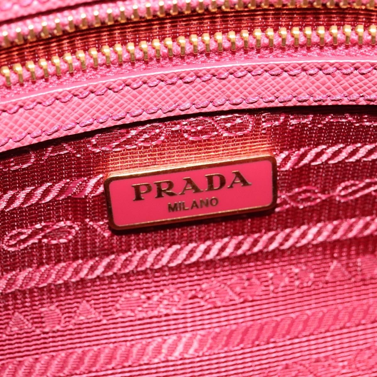 Prada Front Pocket Crossbody Bag Saffiano Leather, PINK, LEATHER, Shoulder bag