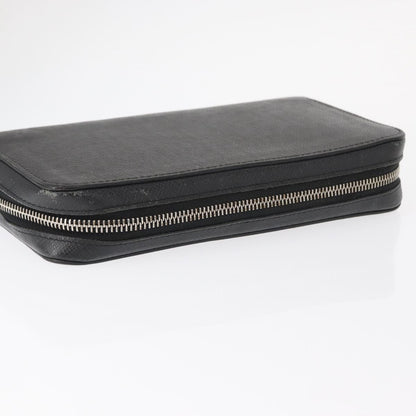 Louis Vuitton Zippy XL Taiga Leather, BLACK, LEATHER, Wallets