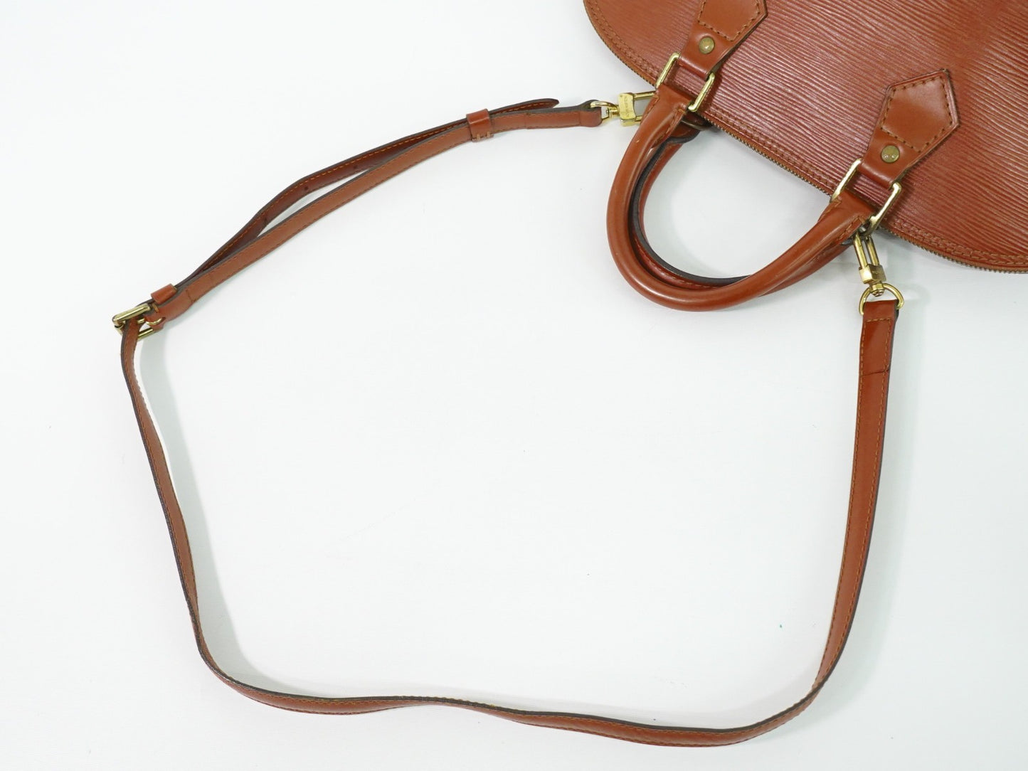 Louis Vuitton Alma Handbag Epi Leather, BROWN, LEATHER, Handbag
