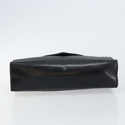 Bally Vintage Flap Handbag Quilted Leather, Black, Leather, Handbag