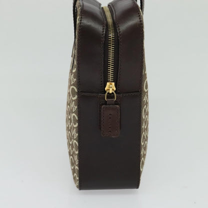 Celine C Macadam Handbag Canvas, Gray, Canvas, Handbag