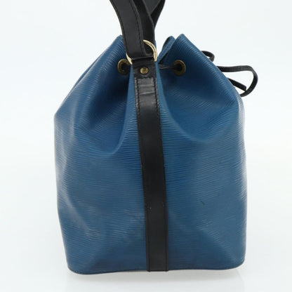Louis Vuitton Bicolor Petit Noe Handbag Epi Leather, Blue, Leather, Shoulder Bag