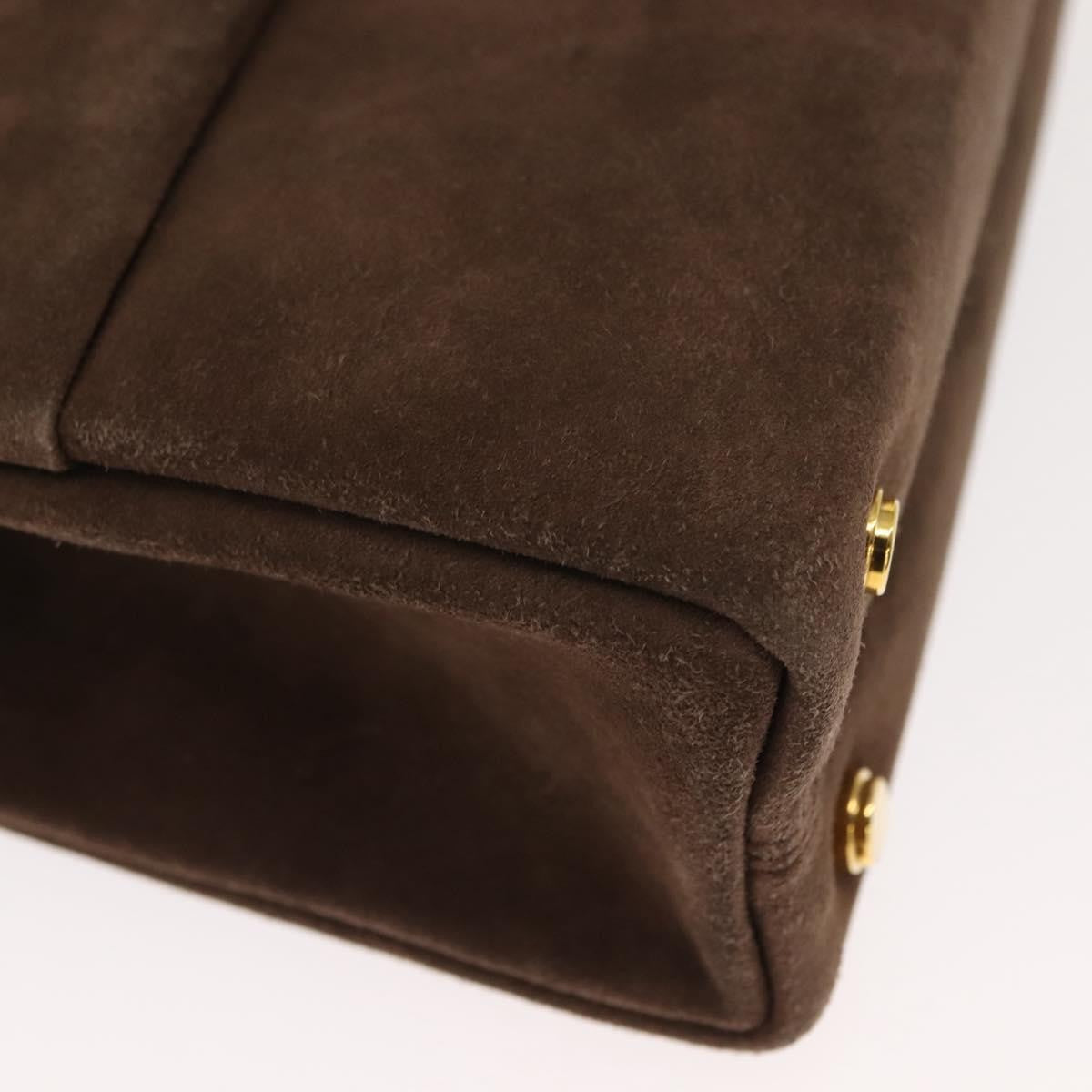 Salvatore Ferragamo Vintage Handbag Suede, BROWN, SUEDE, Handbag