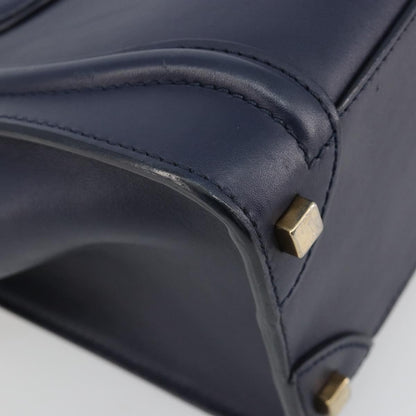 Celine Tricolor Luggage Bag Leather, Navy, Leather, Handbag