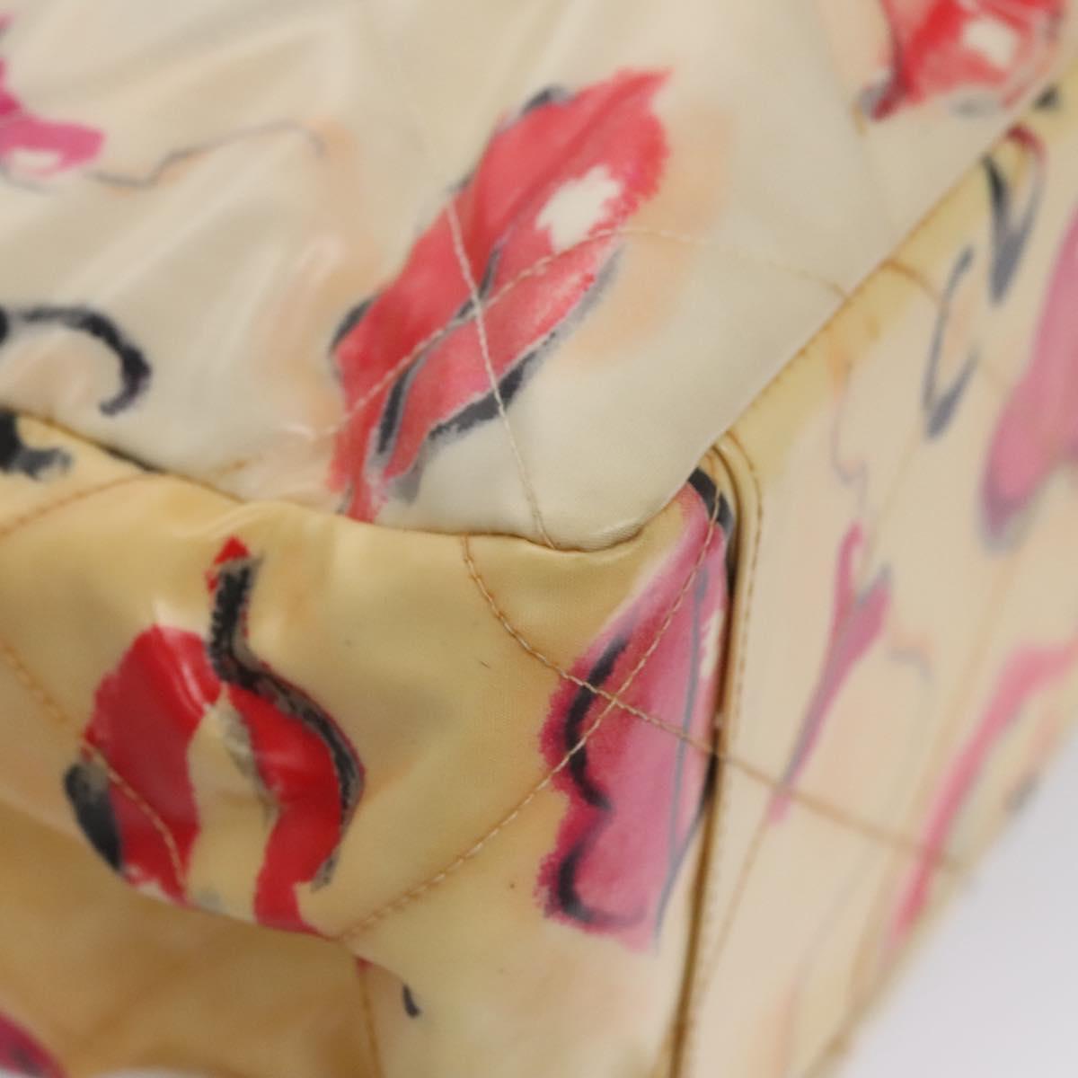 Chanel Vintage CC Chain Tote Printed patent leather, BEIGE, PATENT_LEATHER, Tote bag