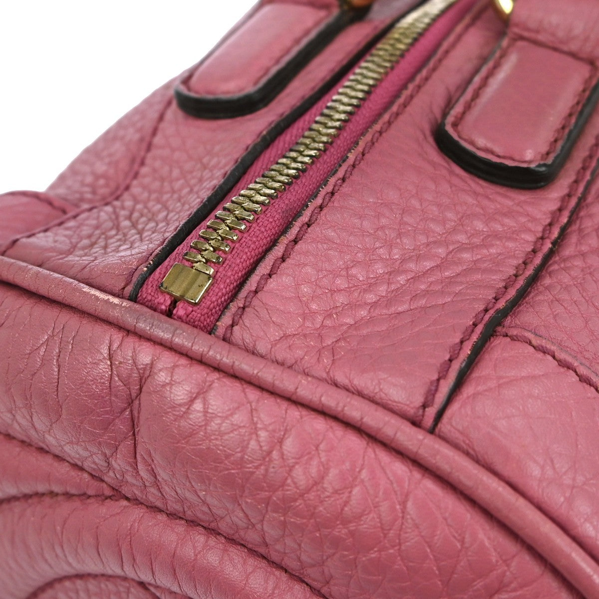 Gucci Soho Boston Bag Leather, PINK, LEATHER, Travel bag