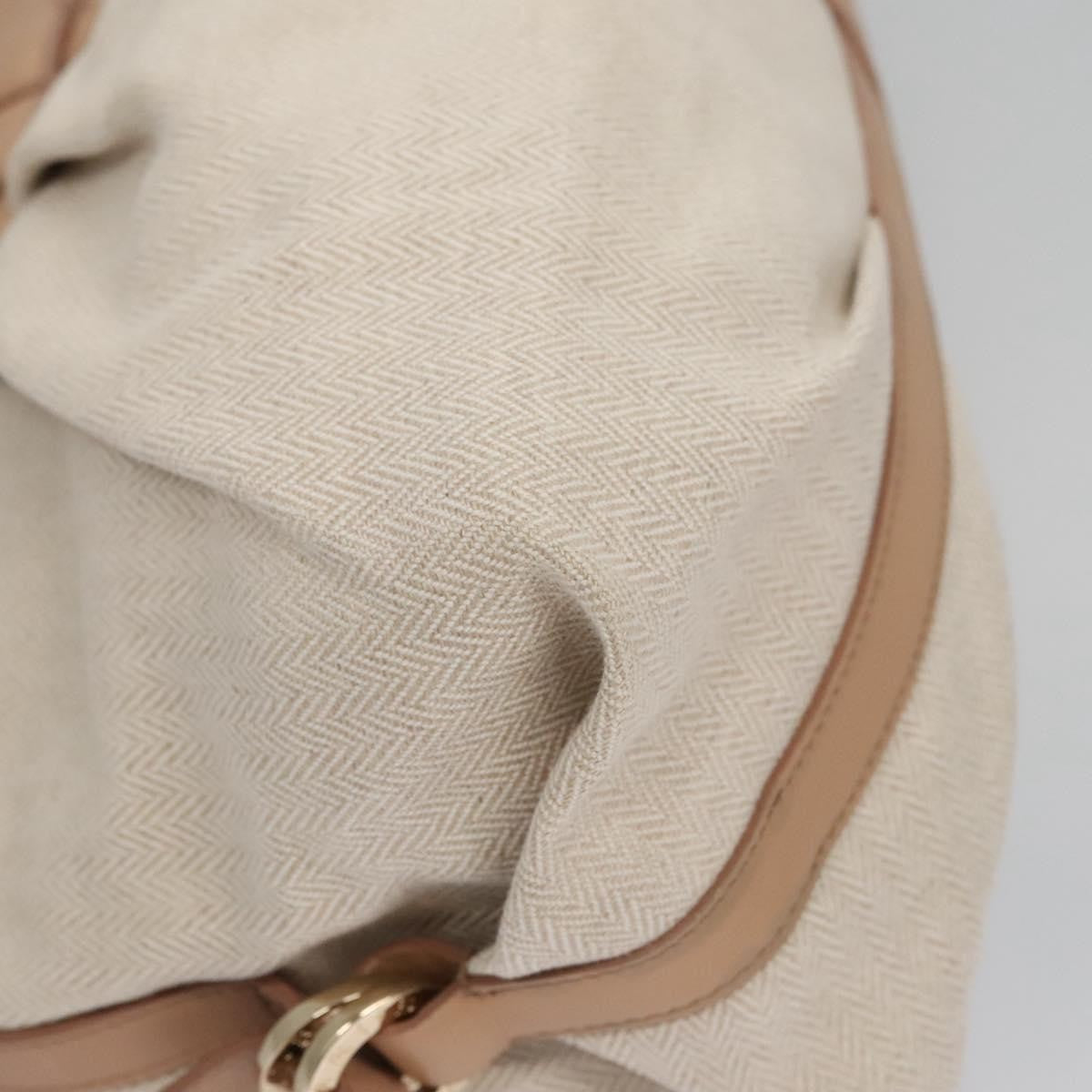 Bvlgari Chandra Hobo Canvas and Leather, BEIGE, CANVAS, Handbag