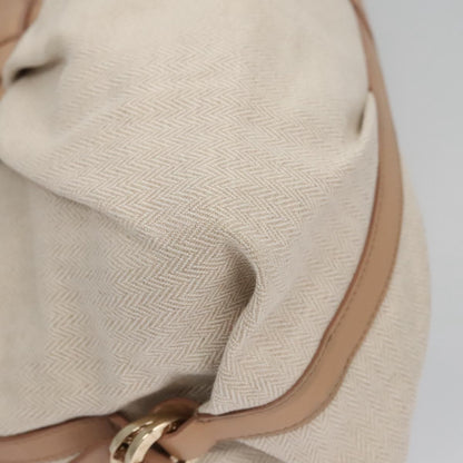 Bvlgari Chandra Hobo Canvas and Leather, BEIGE, CANVAS, Handbag