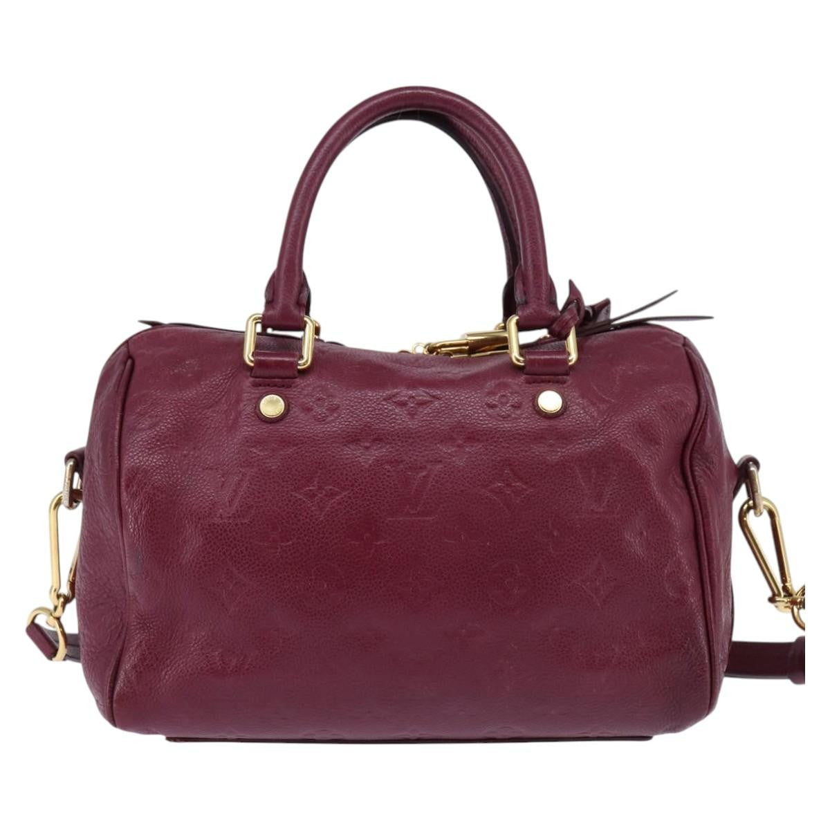 Louis Vuitton Speedy Bandouliere Bag Monogram Empreinte Leather, PURPLE, LEATHER, Handbag